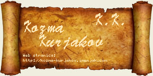 Kozma Kurjakov vizit kartica